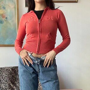 Y2K BEBE Zip-Up Sweater